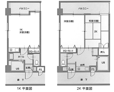 1K,2K平面図